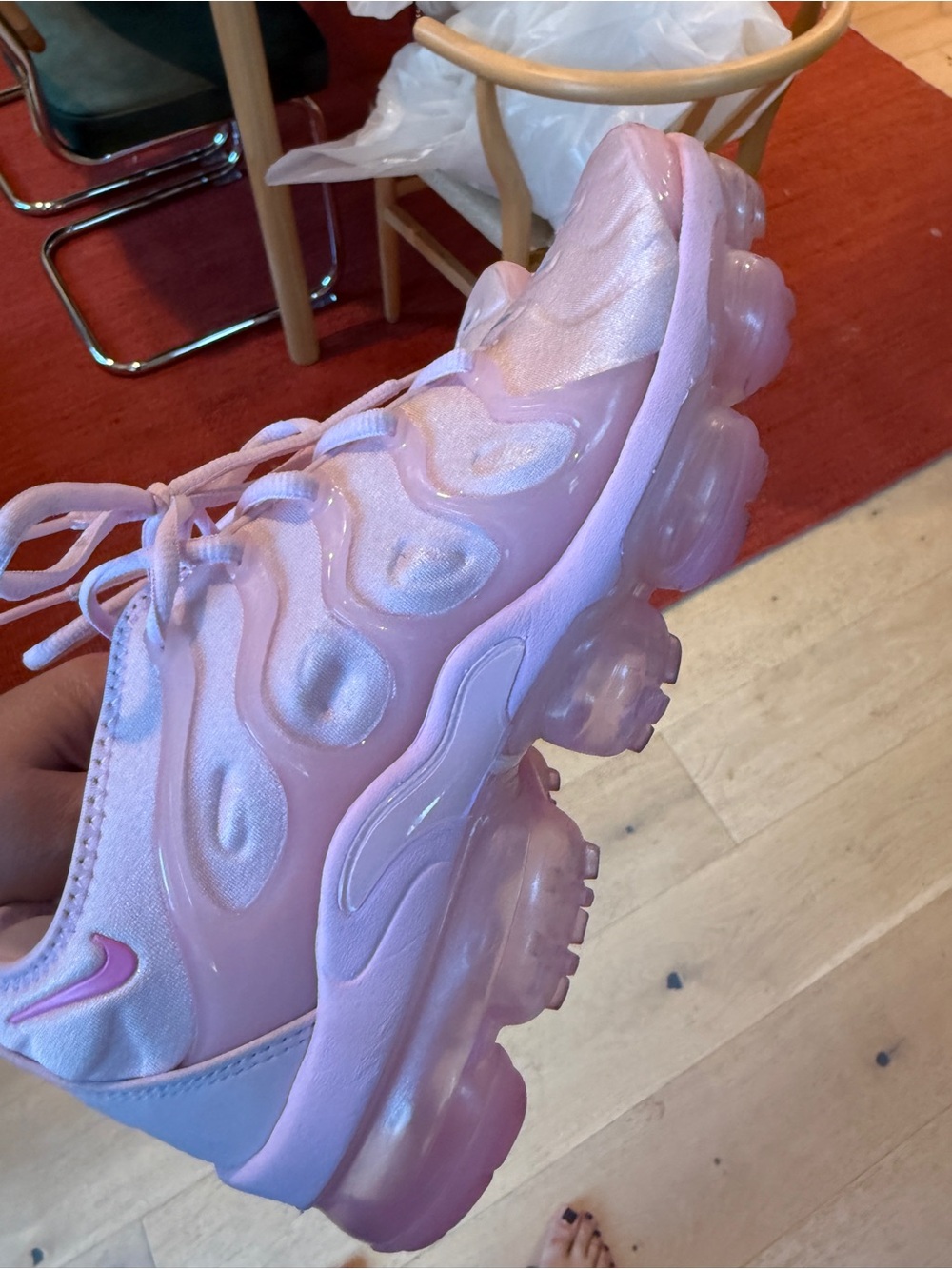 Nike Women’s Pink Lace-Up Sneakers - Picture 2 of 5